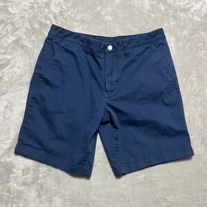 Member's Mark Mens Flat Front Twill Shorts, Cotton Blend, Blue, Casual